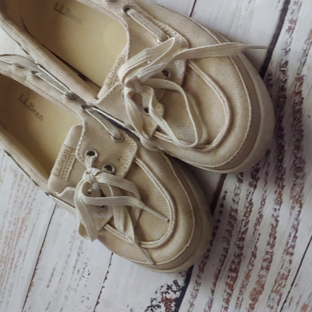 L.L. BEAN CANVAS DECK SHOES - Picture 3 of 9